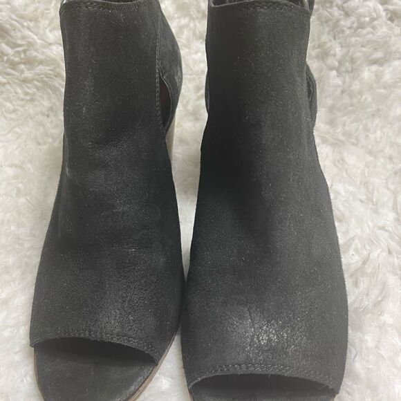 Lucky Brand OONA leather suede Black pump open toe adjustable side buckl… - Picture 8 of 12